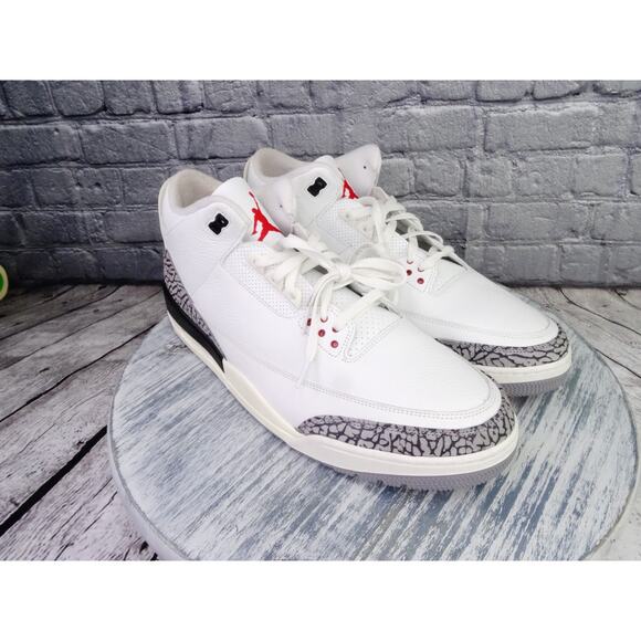 Nike Air Jordan 3 III Retro Mid White Cement Reimagined Men 18 New No Box - Picture 1 of 12